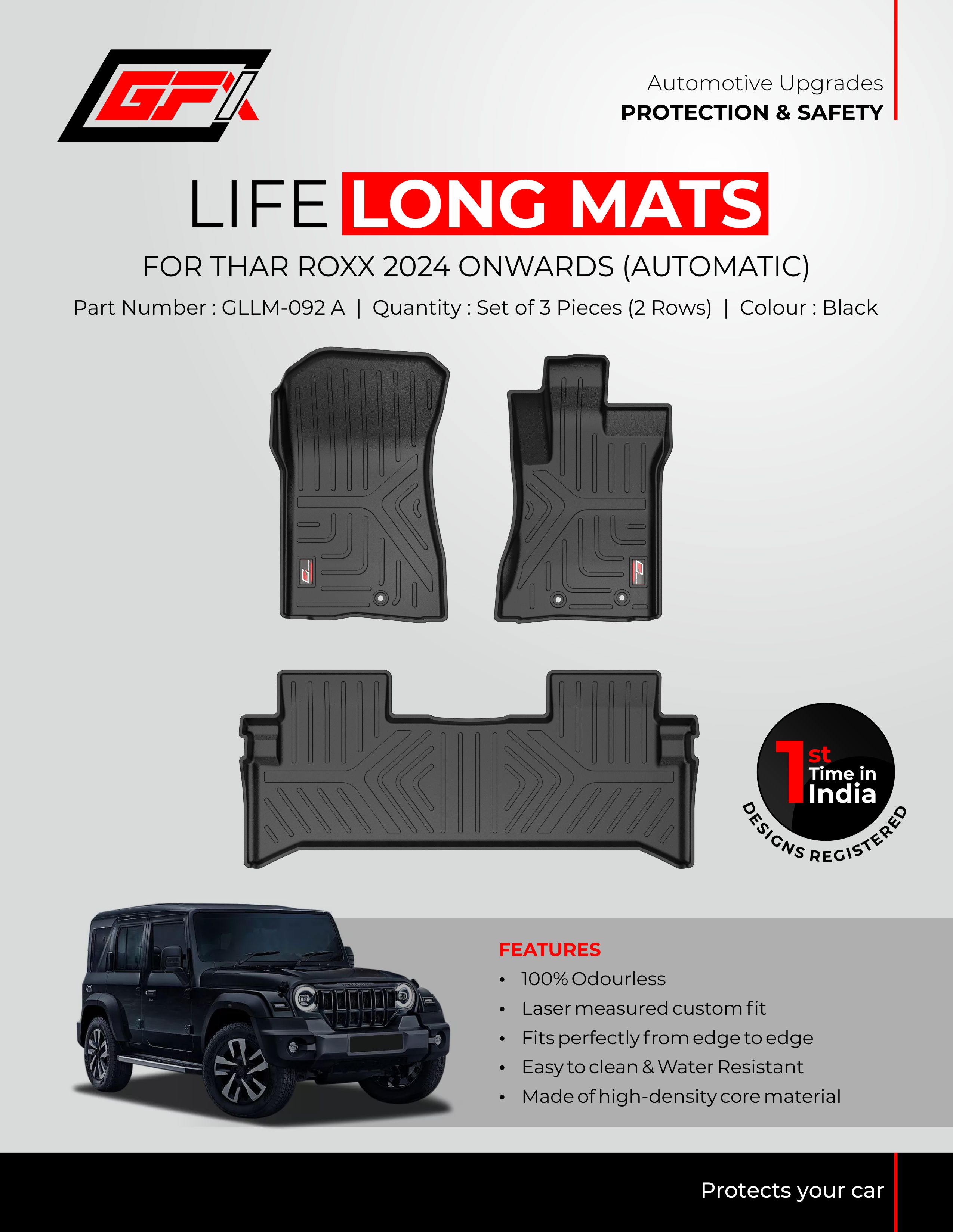 GFX Mat Mahindra Thar Roxx Automatic