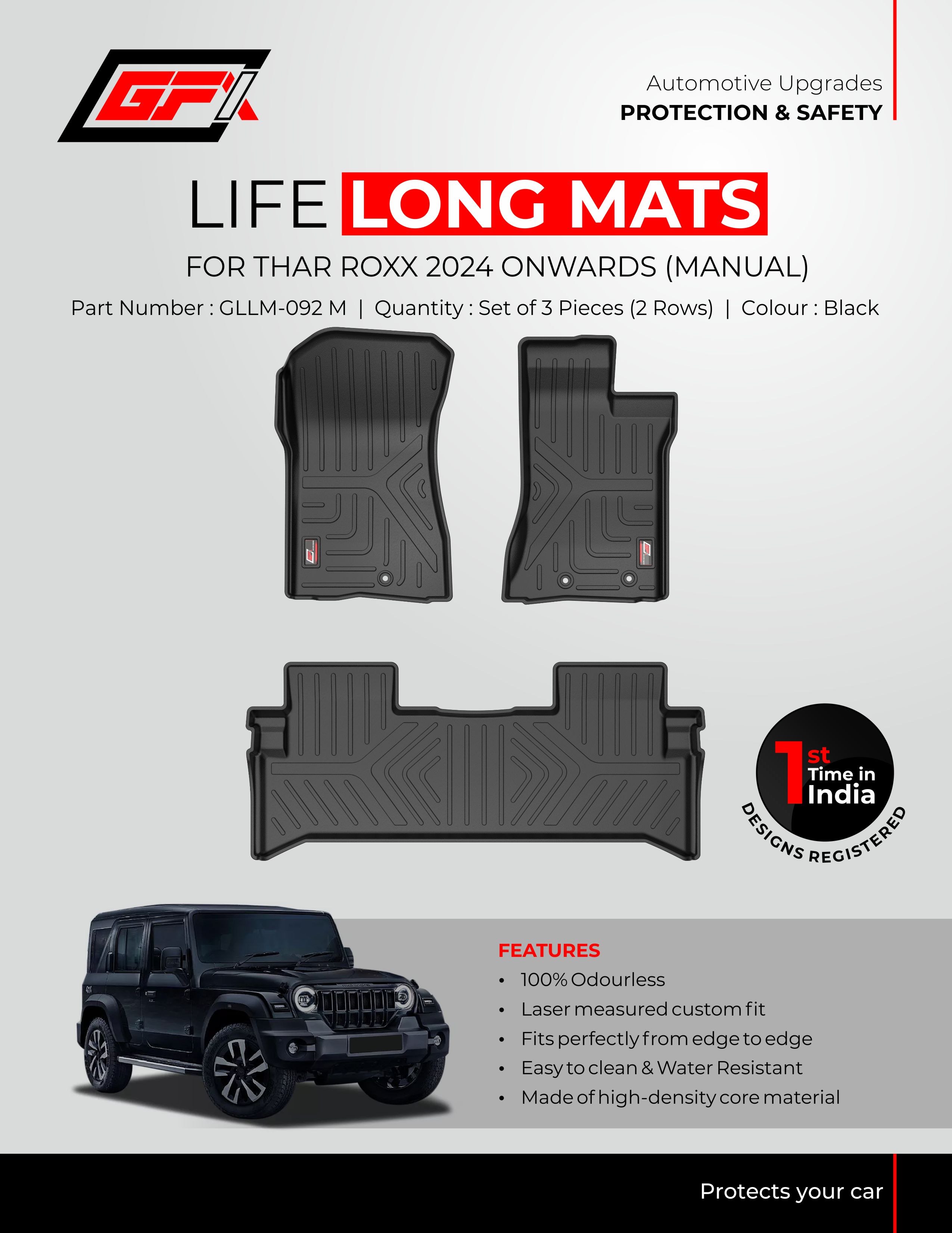 GFX Mat Mahindra Thar Roxx Manual