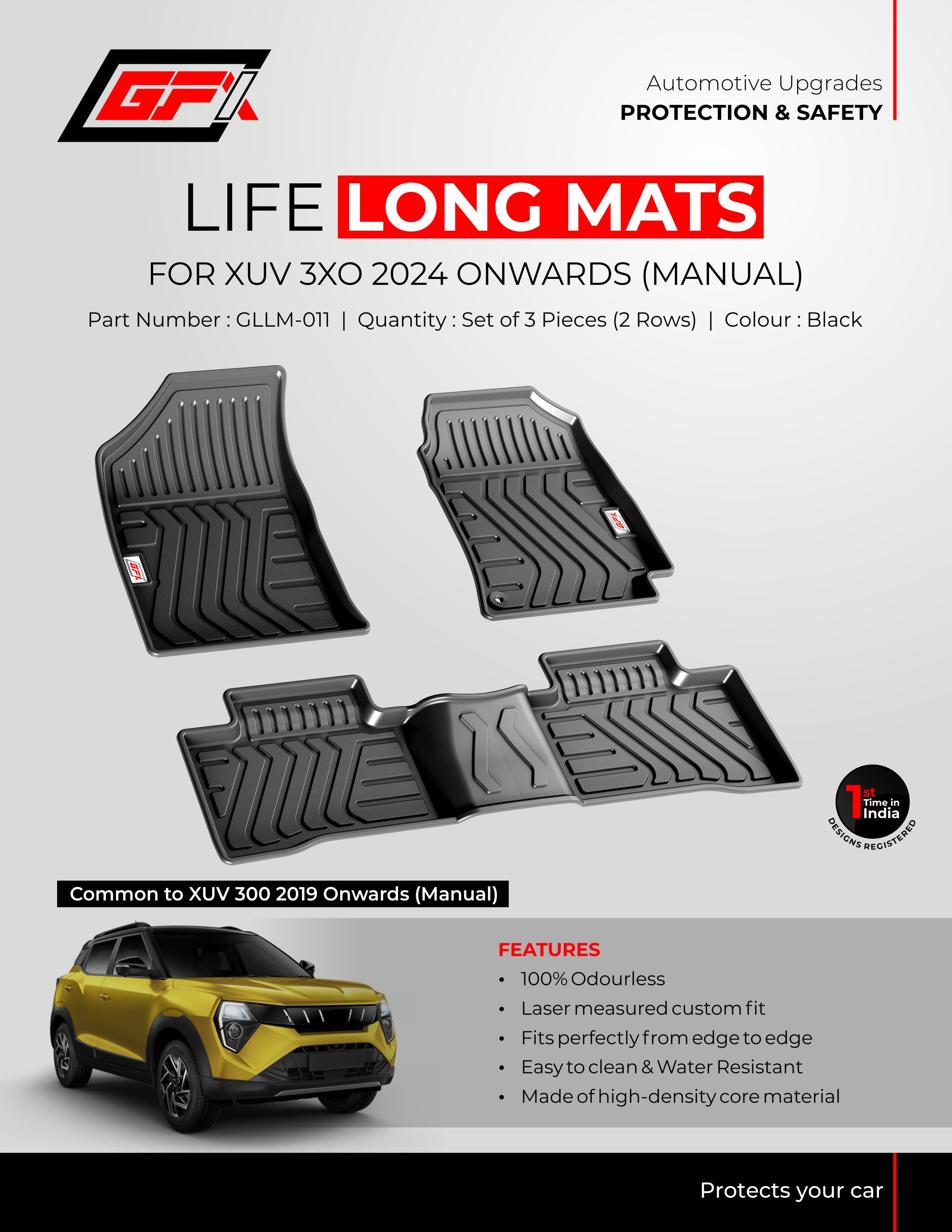 GFX Mat Mahindra XUV3XO Manual